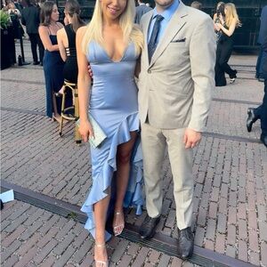 Lovers + Friends Periwinkle Ruffle Gown